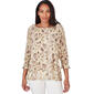 Petite Skye''s The Limit Sky Feel the Sun 3/4 Sleeve Floral Blouse - image 1
