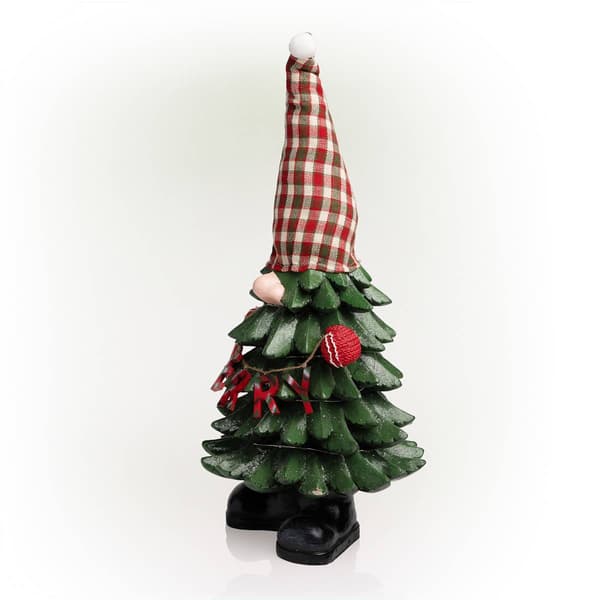 Alpine Christmas Tree Merry Gnome Statue