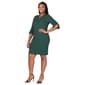 Plus Size 24/7 Comfort Apparel Keyhole 3/4 Sleeve Mini Dress - image 3