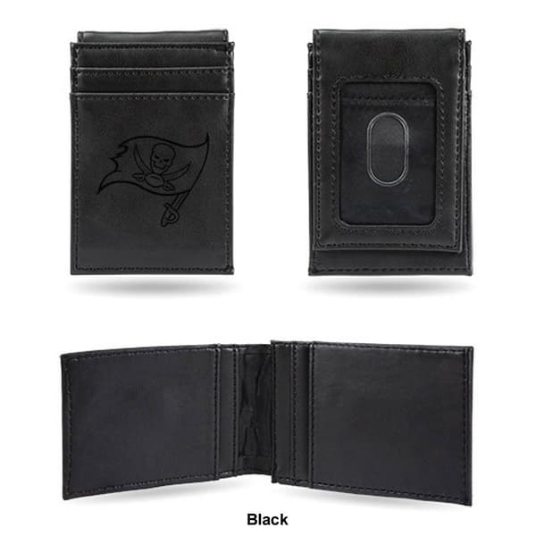 Mens NFL Tampa Bay Buccaneers Faux Leather Front Pocket Wallet
