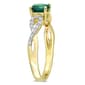 Gemstone Classics™ 10kt. Gold Diamond & Lab Created Emerald Ring - image 3