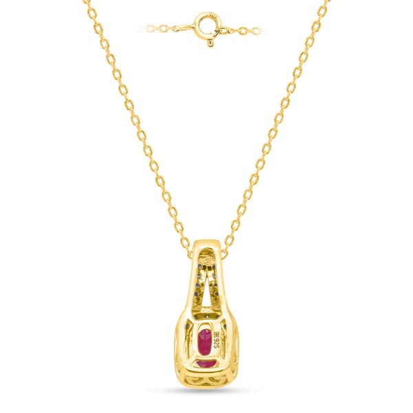 Gemstone Classics™ Created Ruby Lab Grown Diamond Pendant