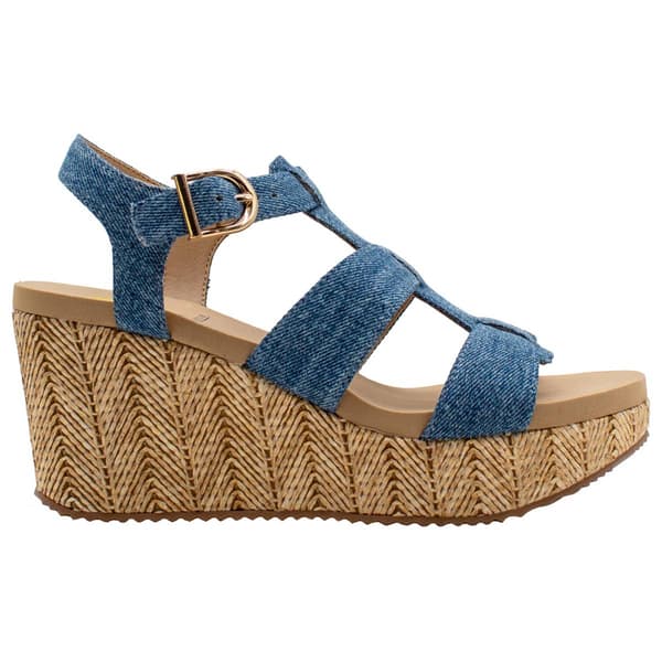 Womens Volatile Cremini Strappy Wedge Sandals