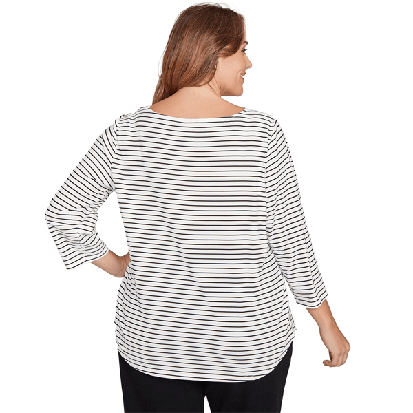 Plus Size Ruby Rd. Must Haves II Holiday Dogs Stripe Tee