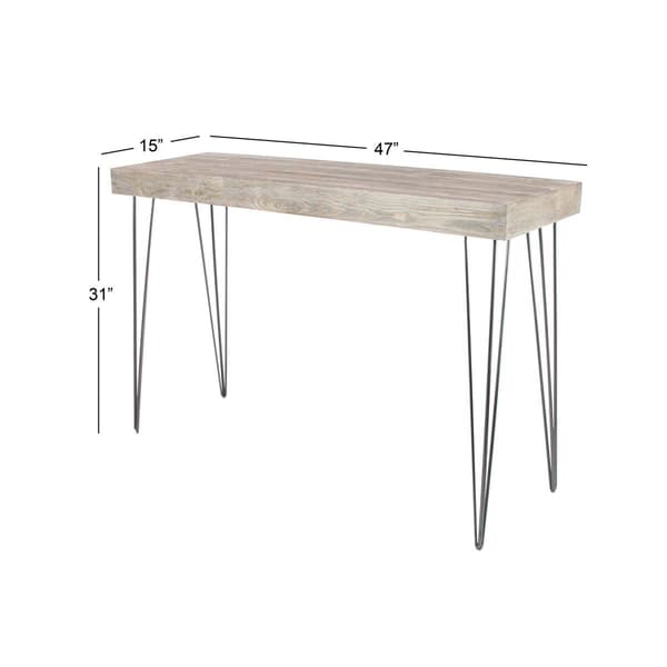 9th & Pike® Brown Modern Wood Console Table
