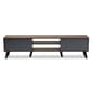 Baxton Studio Clapton Walnut Brown Finished Wood TV Stand - image 3