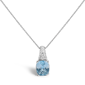 Haus of Brilliance Round Accent Diamond & Topaz Pendant Necklace - image 1