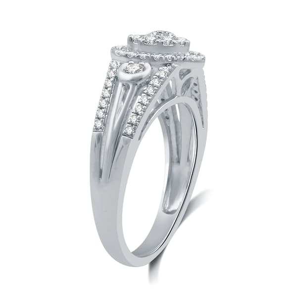 Nova Star&#174; Sterling Silver 1/2ctw. Lab Grown Diamond Heart Ring
