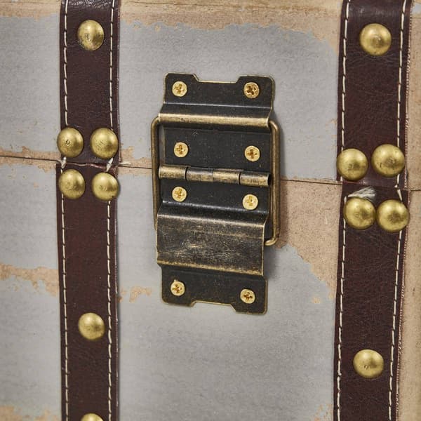 9th & Pike® Farmhouse Wooden Trunks - Set of 3