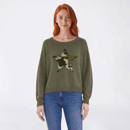 Juniors No Comment Crew Neck Graphic Pullover Sweater - Lichen
