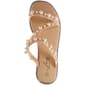 Womens Love 83 Straps with Pearls Slide Tan Sandals - image 5