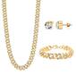 American Exchange Cuban Link Necklace/Bracelet/Earrings Set - image 2