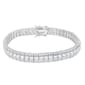 Gianni Argento Silver Plated Diamond Baguette Line Bracelet - image 1