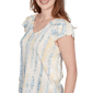 Womens Skye’s the Limit Sunny Blue Skies Ruffle Tie Dye Tee - image 5