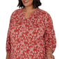 Plus Size Ruby Rd. Romance On The Ranch Ruffle Neck Floral Blouse - image 5