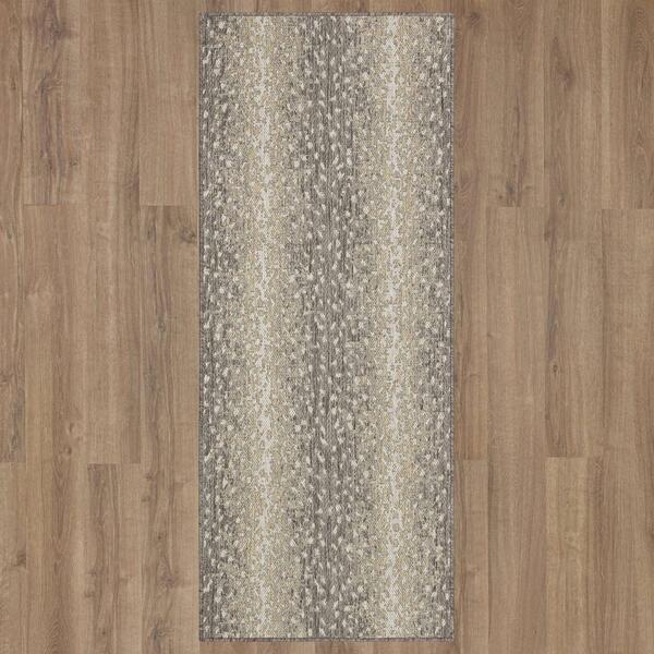 Mohawk Home Antelope Print Light Grey Runner - image 