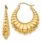 Gold Classics(tm) 14kt.14mm. Gold Scalloped Hoop Earrings - image 1