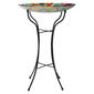 Northlight Seasonal 18in. Flowers Hand Painted Glass Bird Bath - image 2