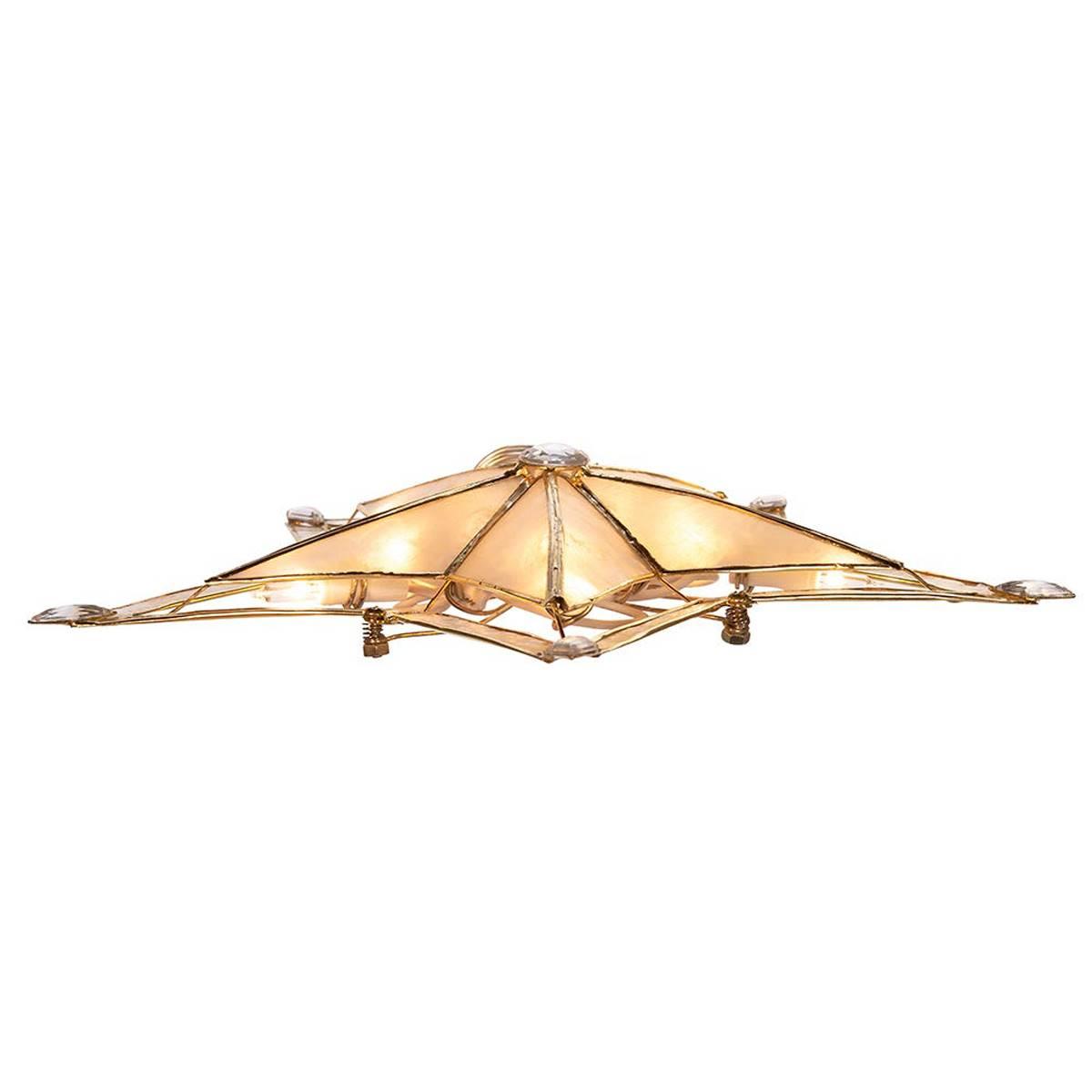 Kurt Adler 5-Point Large Star w/ Smoke Capiz Treetop