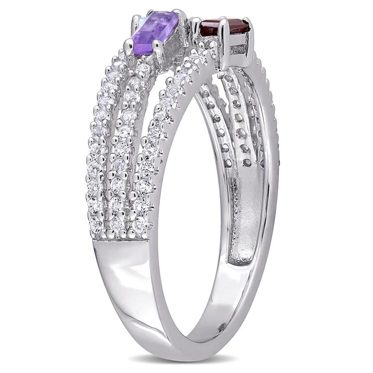 Gemstone Classics™ 3/4ctw. Blue Topaz & Sky Amethyst Fashion Ring