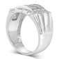 Mens Haus of Brilliance 1/4ctw. Diamond 3 Row Channel Band Ring - image 4