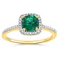 Gemstone  Classics&#40;tm&#41; Created Emerald Lab Grown Diamond Ring - image 1