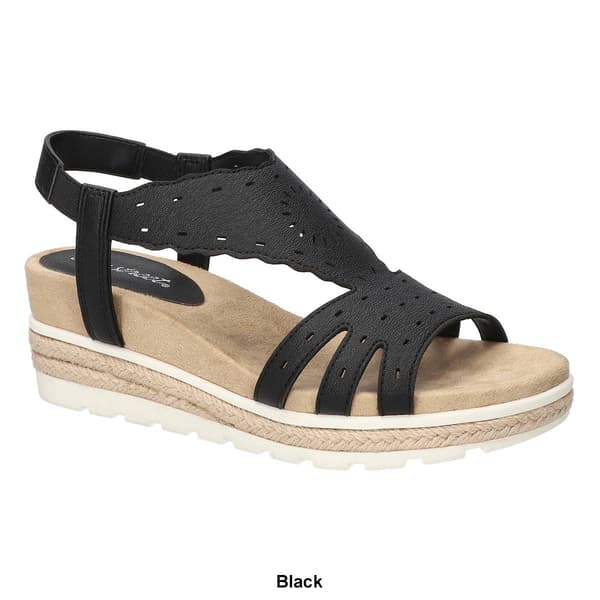 Womens Easy Street Fran Slingback Wedge Sandals