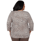 Plus Size Alfred Dunner Luxe Be A Lady Ribbed Leopard Blouse - image 2
