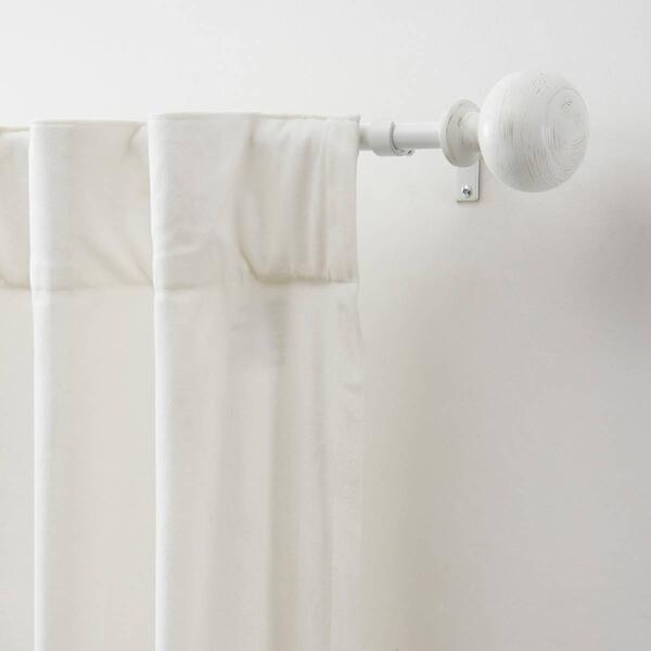 Martha Stewart Bergen Painted Washed Wood Finish Curtain Rod Set - image 