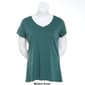 Juniors Plus Aveto Short Sleeve V-Neck Basic Tee - image 3