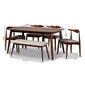 Baxton Studio Amato Mid- Century 6 Piece Dining Set - image 8
