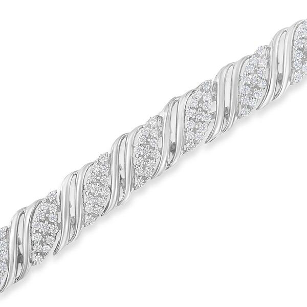 Diamond Classics&#8482; Sterling Silver Double Wrap Bracelet