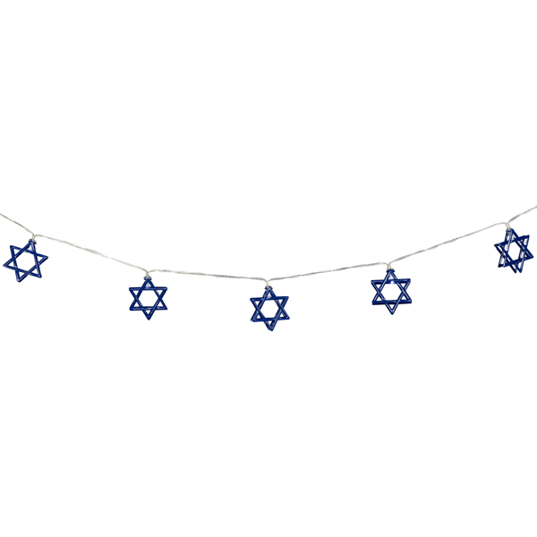Northlight 5ft. White LED Star of David Hanukkah Lights