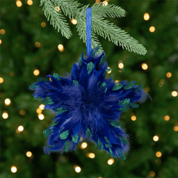 Northlight Plush Peacock Feather Star Shaped Christmas Ornament