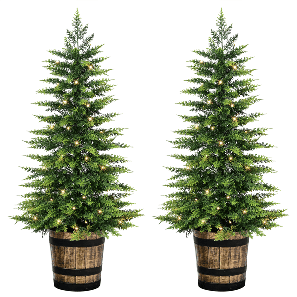 Puleo International 3.5ft. LED Soft Tips Christmas Trees-Set of 2
