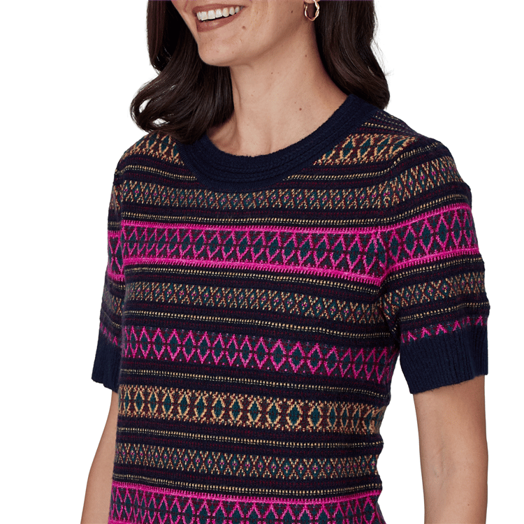 Petite Ruby Rd. English Countryside Mixed Fair Isle Sweater