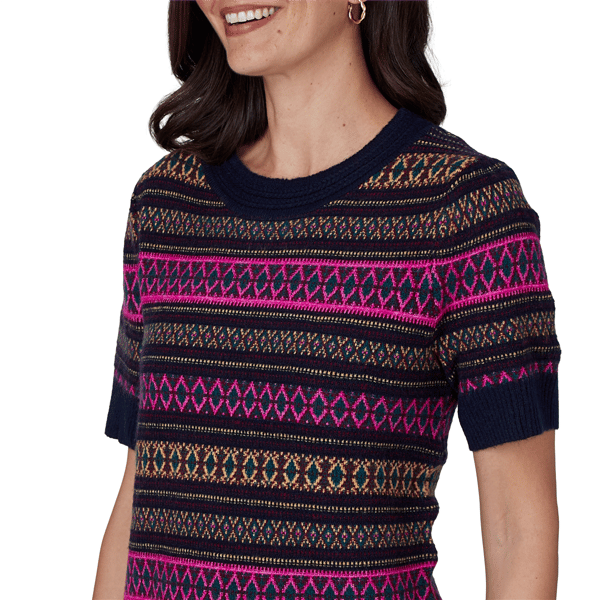Petite Ruby Rd. English Countryside Mixed Fair Isle Sweater