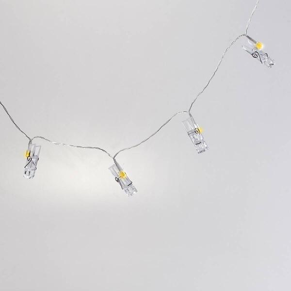 Sterno Home Battery Operated LED 20 Clip String Lights - image 