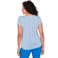 Womens Emaline Key Items Short Sleeve V Neck Stripe Dot Tee - image 2