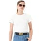 Womens MNK Short Sleeve Ruffle Hem Smocked Blouse - image 2