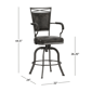 HH2 Home Bridgetown Tilt Upholstered Counter Height Swivel Stool - image 6