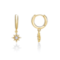 Brilliant Grown 18kt. Gold-Plated Lab-Grown Diamond Star Earrings - image 2