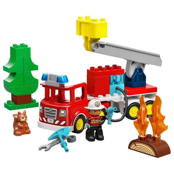 LEGO® DUPLO® Fire Truck w/ Hose & Firefighter Building Kit