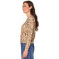 Plus Size Democracy Long Sleeve Sequin Neckline Leopard Sweater - image 2