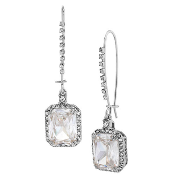 Betsey Johnson Cubic Zirconia Drop Earrings - image 