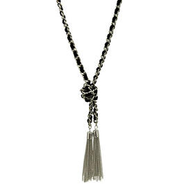 Guess Suede Braided Tassel 30in. Y-Necklace