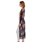 Womens NY Collection Long Sleeve Floral Mesh Belted Cardigan - image 3