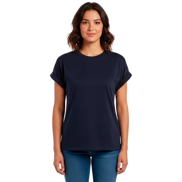 Womens Mountain Ridge Cuffed Cap Sleeve High-Low Tee - image 