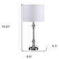 HomeRoots 19in. Silver Metal and Faux Crystal Table Lamp - image 4