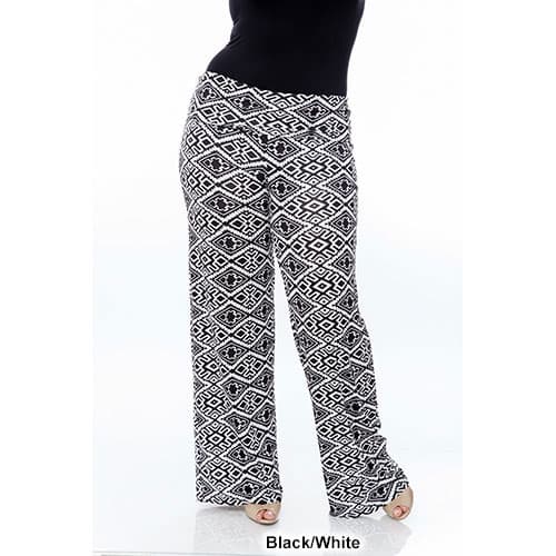 Plus Size White Mark Palazzo Pants